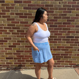 French Terry Ribbed Skort