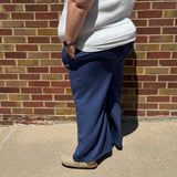 Plus Modal Scuba Cropped Wide Leg Pant