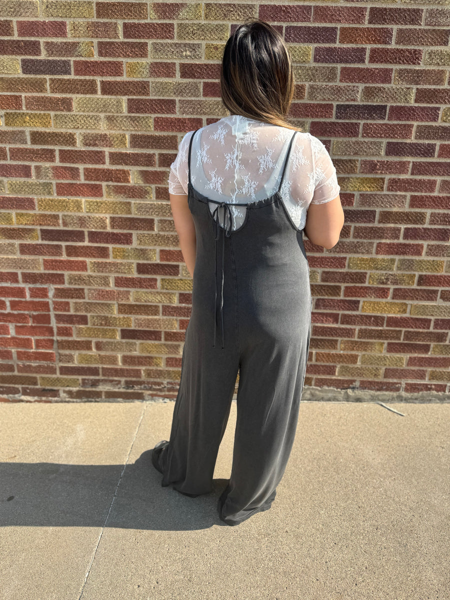 Washed Knit Lounge Jumpsuit