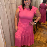 Smocked Tiered Midi Dress