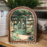 Arch Top Book Store Front Sign 6x8"