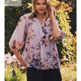 Plus Sheer Floral Printed Top