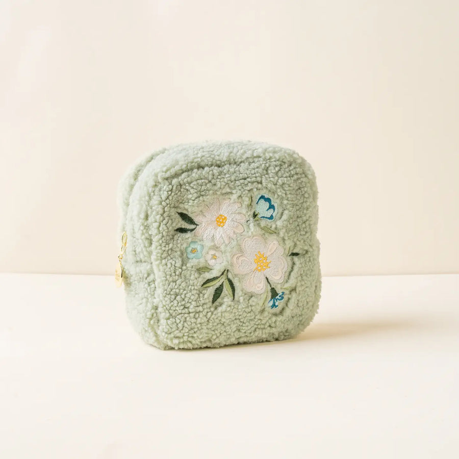 Dainty Floral Square Teddy Pouch