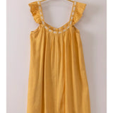 Front Tie Ruffle Sleeve Mini Dress