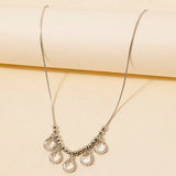 Glass Tear Charm Chain Necklace
