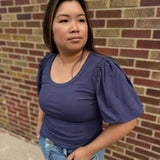 Bubble Sleeve Top