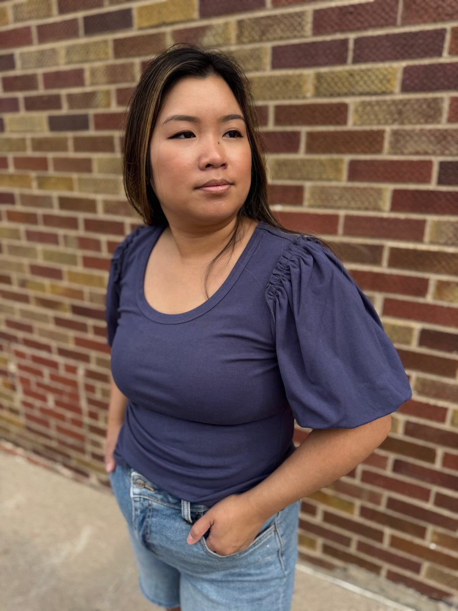 Bubble Sleeve Top