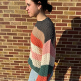 Chunky Striped Pullover Sweater