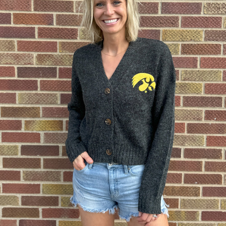 Iowa Patch Cropped Cardigan