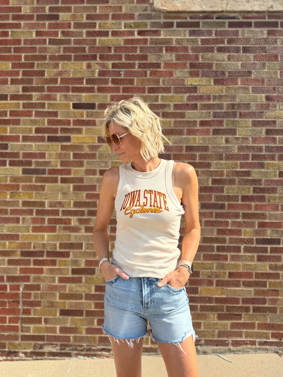 ISU Oatmeal Ribbed Tank