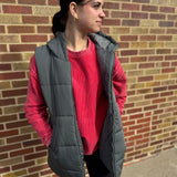 Hooded Tunic Puffer Vest