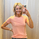 Crew Neck Short Sleeve Fitted Top