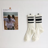 Striped Colorblock Casual Socks