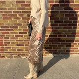 Crushed Velvet Ditsy Floral Maxi Skirt