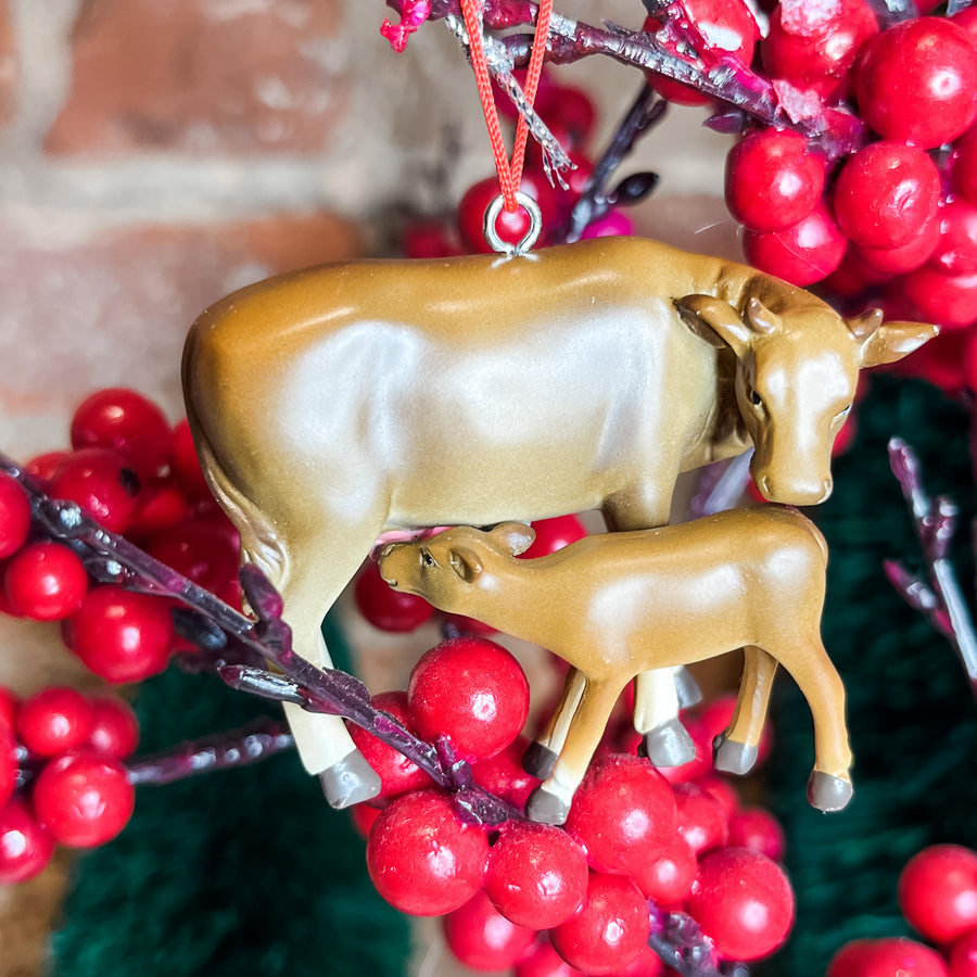 Farm Animal w/ Baby Ornament