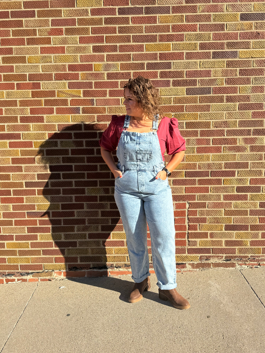 Mineral Wash Denim Jumpsuit