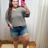 Plus Crewneck Knit Sweater