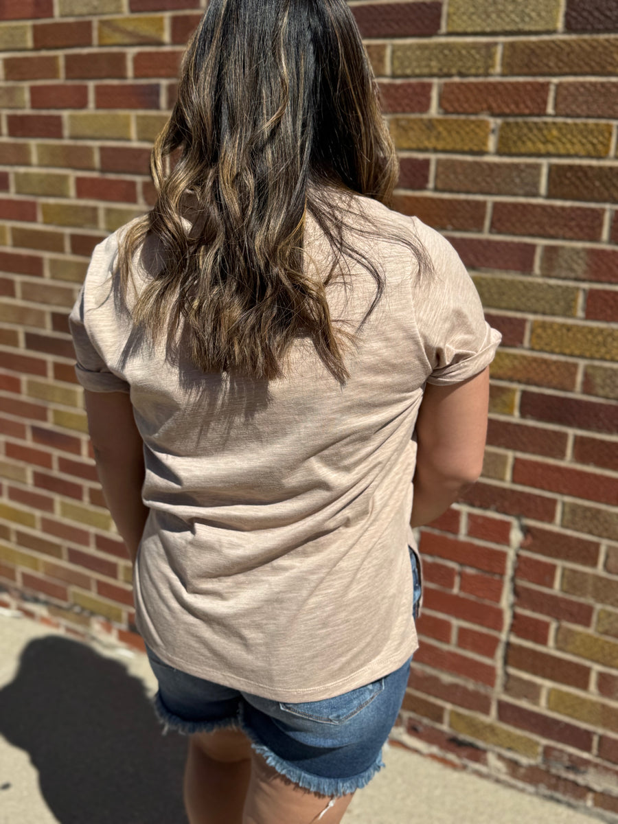 Zoie V-Neck Short Sleeve Top