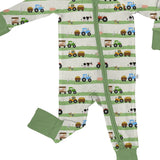 Infant Farm Stripes Footless Pajamas