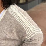 Plus Open Front Cardigan with Stitching Detail
