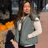 Hooded Bubble Puffer Vest