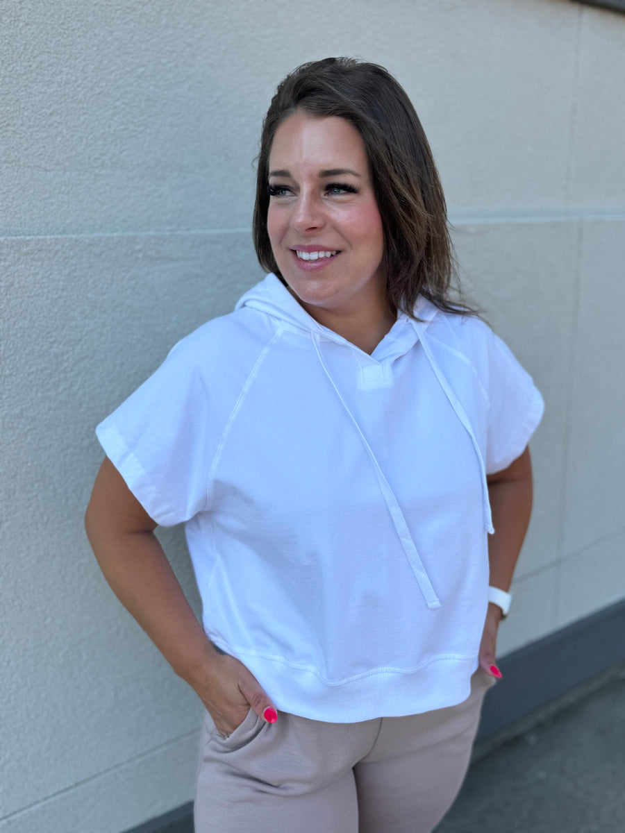 Cotton Lycra Short Sleeve Hoodie