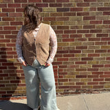 Plus Cotton Twill Wide Pant
