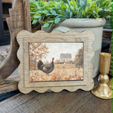Scalloped Thanksgiving Turkey Sign 6x8"