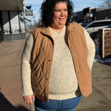 Plus Ribbed Snap Button Vest