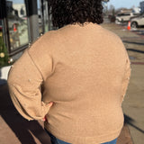 Plus Pearl Crew Neck Sweater