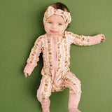 Kids Vintage Floral Stripe Bamboo Sleeper