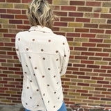 Embroidered Corduroy Shirt