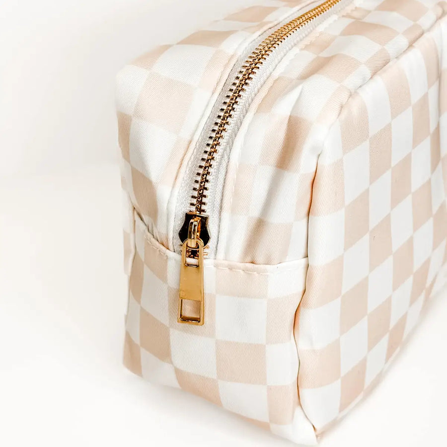 Cream/White Checkered Bag