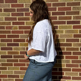 Plus Cotton Short Sleeve Cropped Box Top
