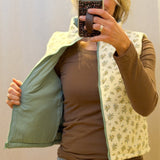 Floral Zip-Up Puffer Vest