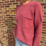 Long Sleeve Pullover Sweater w/Chest Pocket