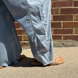 Plus Denim Cropped Barrel Pants