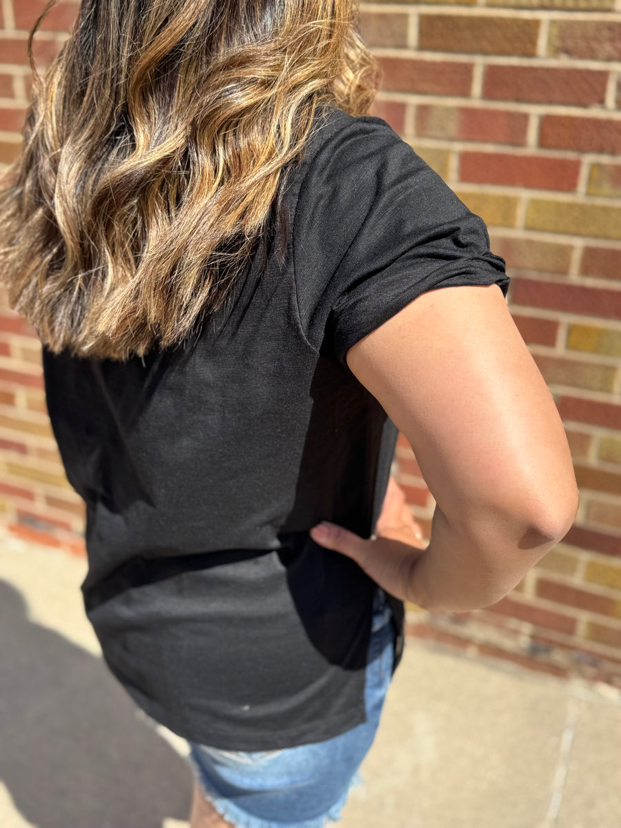Zoie V-Neck Short Sleeve Top
