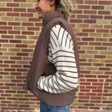 Corduroy Reversible Puffer Vest