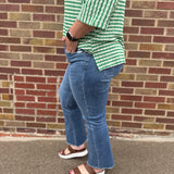 Mid Rise Boot Cut Crop Mica Jean