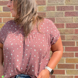 Plus Ditsy Floral Knit Top