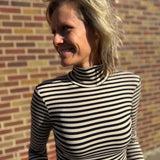 Striped Turtle Neck