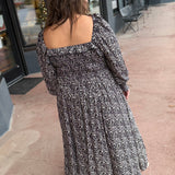 Smocked Ruffled Floral Maxi Dress