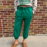 French Terry Cropped Jogger Pant