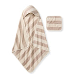 Organic Cotton Rugby Stripe Towel/Washcloth Set