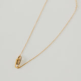 Waterproof Linked w/Diamonds Necklace