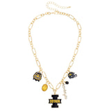 Iowa Hawkeye Charm Necklace