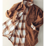 Reversible Plaid Corduroy Shacket