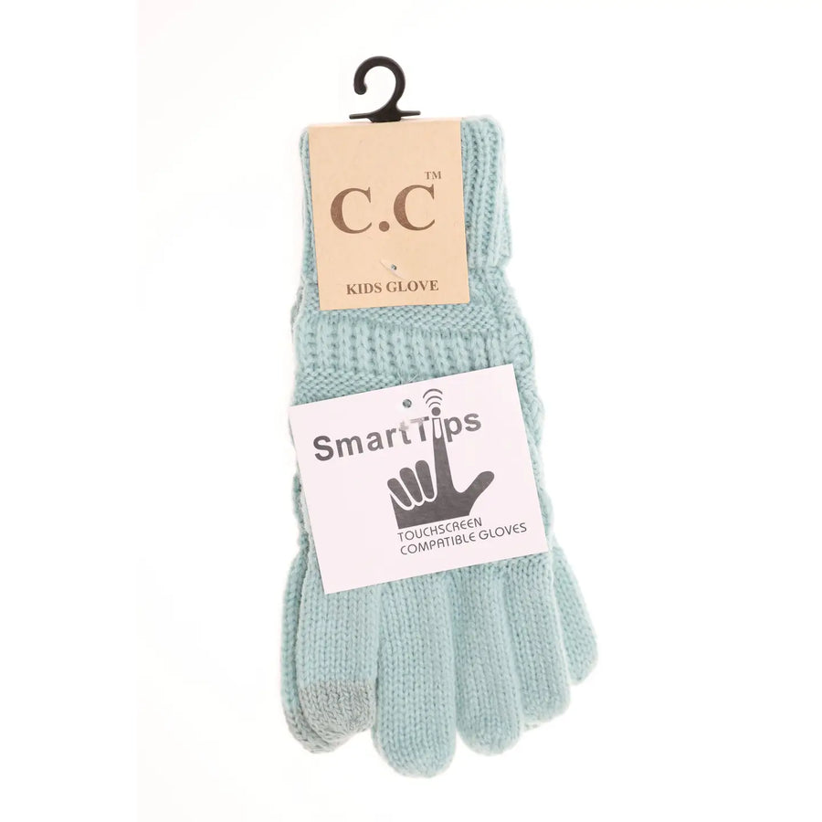 CC Kids Cable Knit Gloves