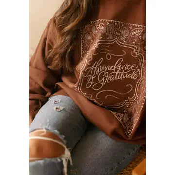 Abundance of Gratitude Graphic Sweatshirt